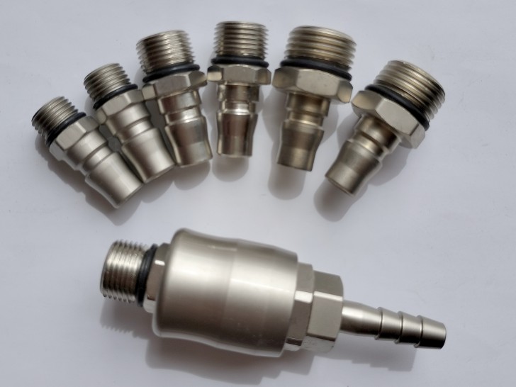 小风炮快速接头管气动自锁快插公头母头吹尘枪外丝公头2分4分公头