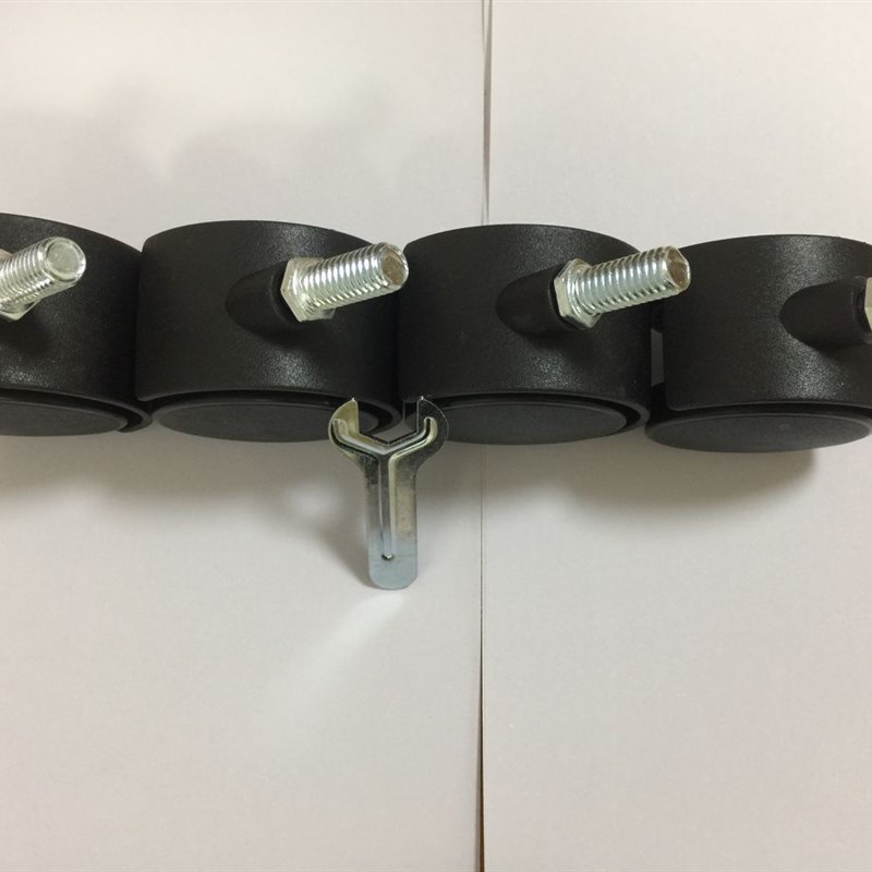 置物架轮子配件带刹车固定塑胶万向轮可移动家用塑料滚轮轱辘滑轮