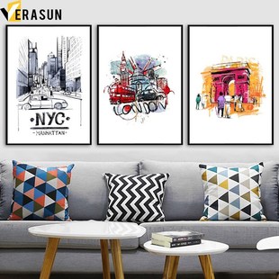 Art City York Paris Italy 极速New Landscape London Rome Wall
