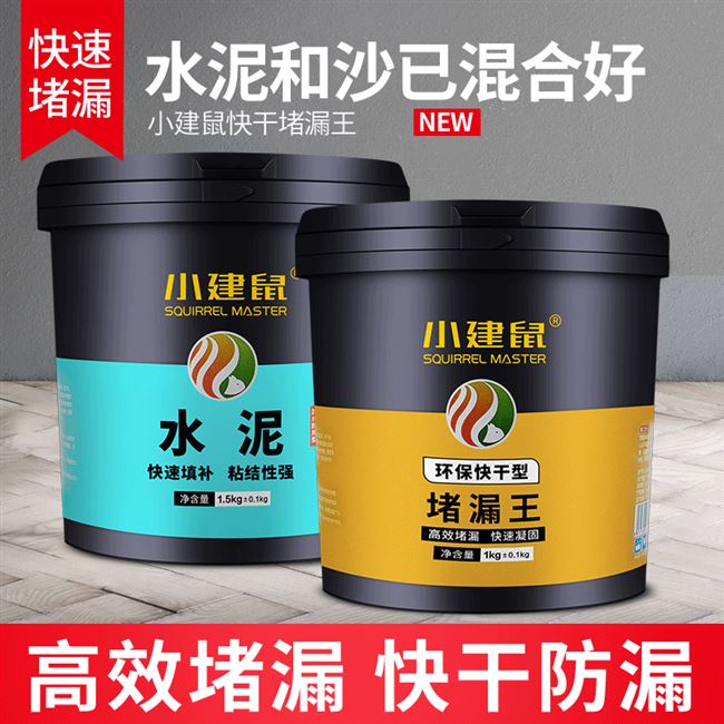 新品间快干补漏堵漏王r水泥水不漏屋顶裂缝水泥白水泥灵防水定制