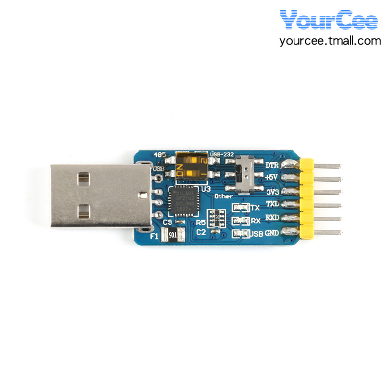 六合一多功能串口模块/USB转UART串口模块 CP2102 TTL 485 232