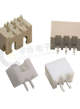 TJC3直针XH2.54mm直插针座米黄色耐高温 红色16P17A18A19A20A直脚