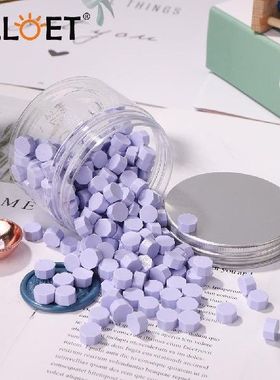 200pcs Vintage Wax Seal Beads Octagonal Colorful Beads Wax