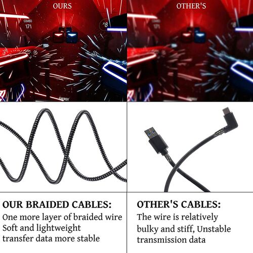 好货3/5/6M For Oculus Quest 2 Link Cable USB 3.0 Quick Charg