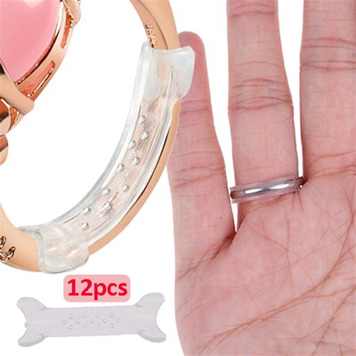 极速.12Pcs Silicone Ring Size Adjuster Ring Tighten Invisibl
