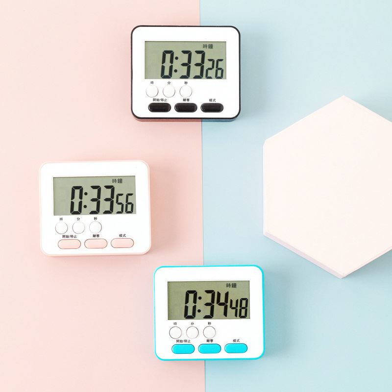 。厨房定时器烹饪烘焙计时器学生闹钟倒计时秒表记时器电子提醒器