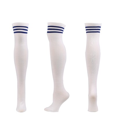 极速Classic wild stripes Fashion Three Bars Knee Socks Dance