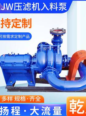 80ZJW压滤机入料泵喂料离心压滤机配套煤泥污泥处理厂用杂质泵