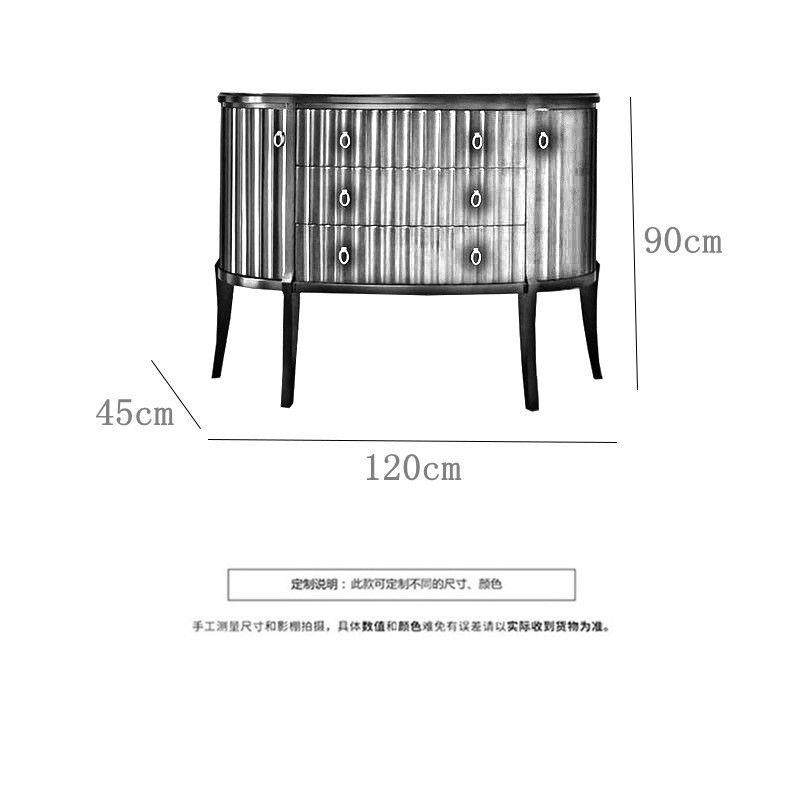 新款直销美式轻奢入户玄关柜新古典法式实木门厅装饰柜卧室斗柜储
