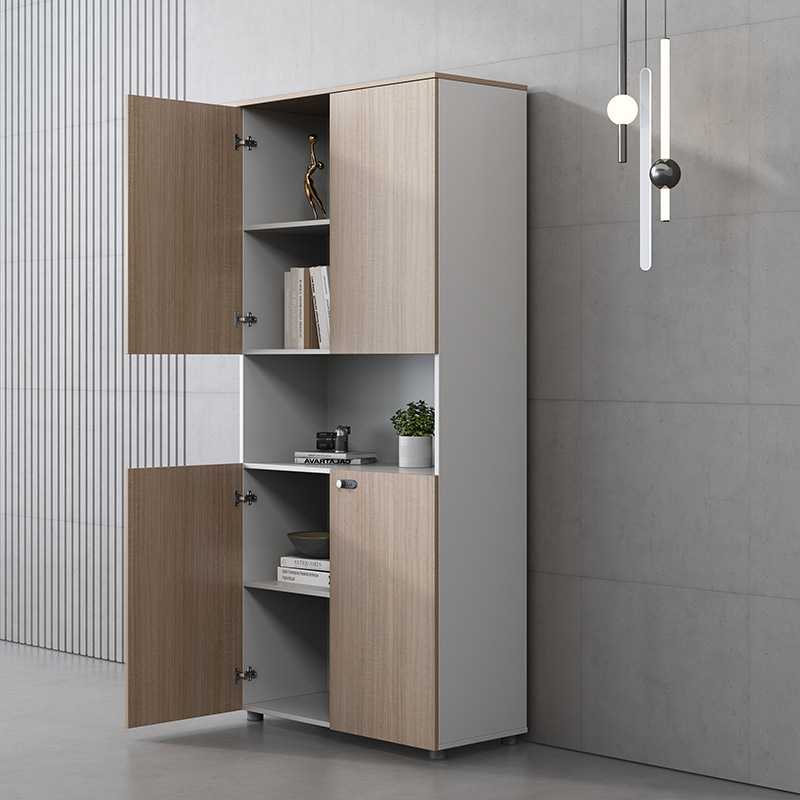 新款直销文件柜资料柜木质老板书柜板式档案柜办公室柜子带密码锁