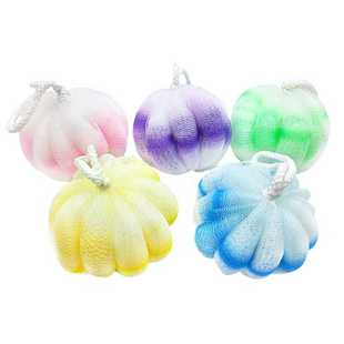 新款直销直供韩式沐浴球 超柔沐浴花 大号浴花 50g双色浴花搓澡起