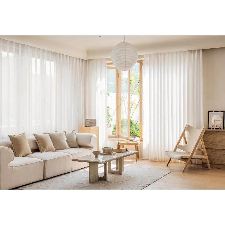 新款直销北欧风格纱帘白色窗纱简约绣花客厅窗帘2022年新款欧式刺