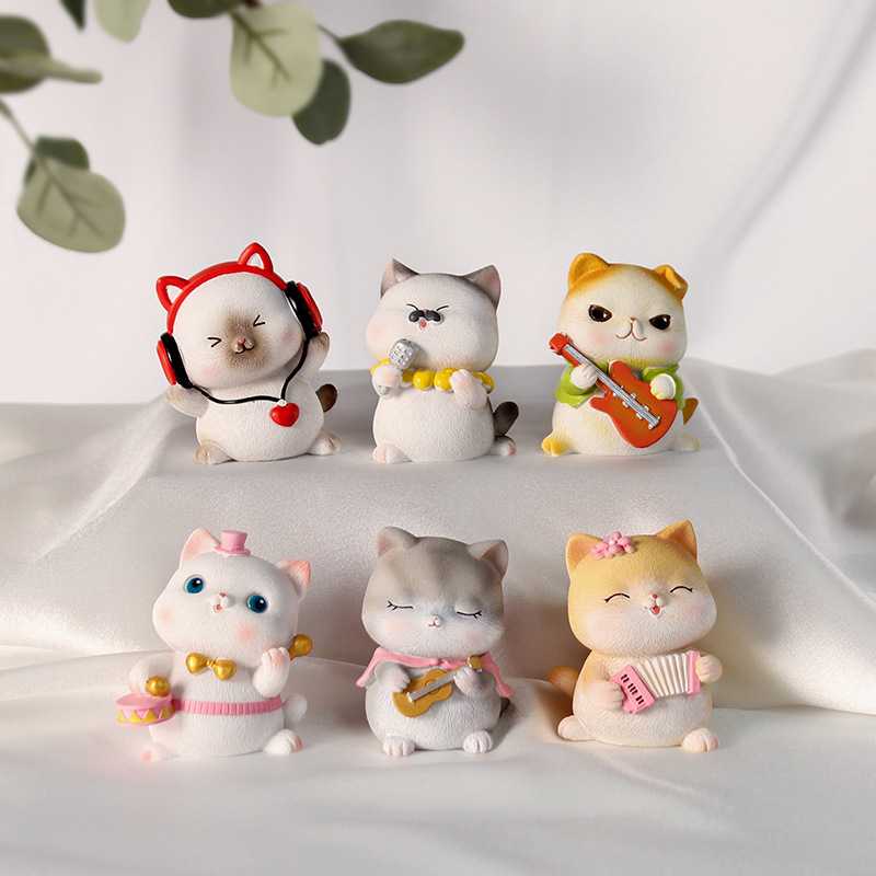 新款直销可爱喵先森猫咪摆件工艺礼品个性烘焙蛋糕装饰品车内饰品