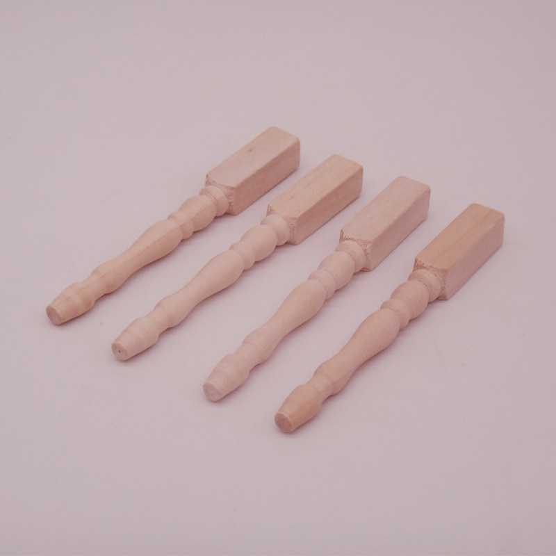 新款直销1:12娃娃屋dollhouse迷你家具配件 桌腿 桌脚 袖珍车木件