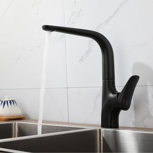 直销简约冷热全铜单把双控可旋转防溅高款 新款 家用水槽洗碗池厨房