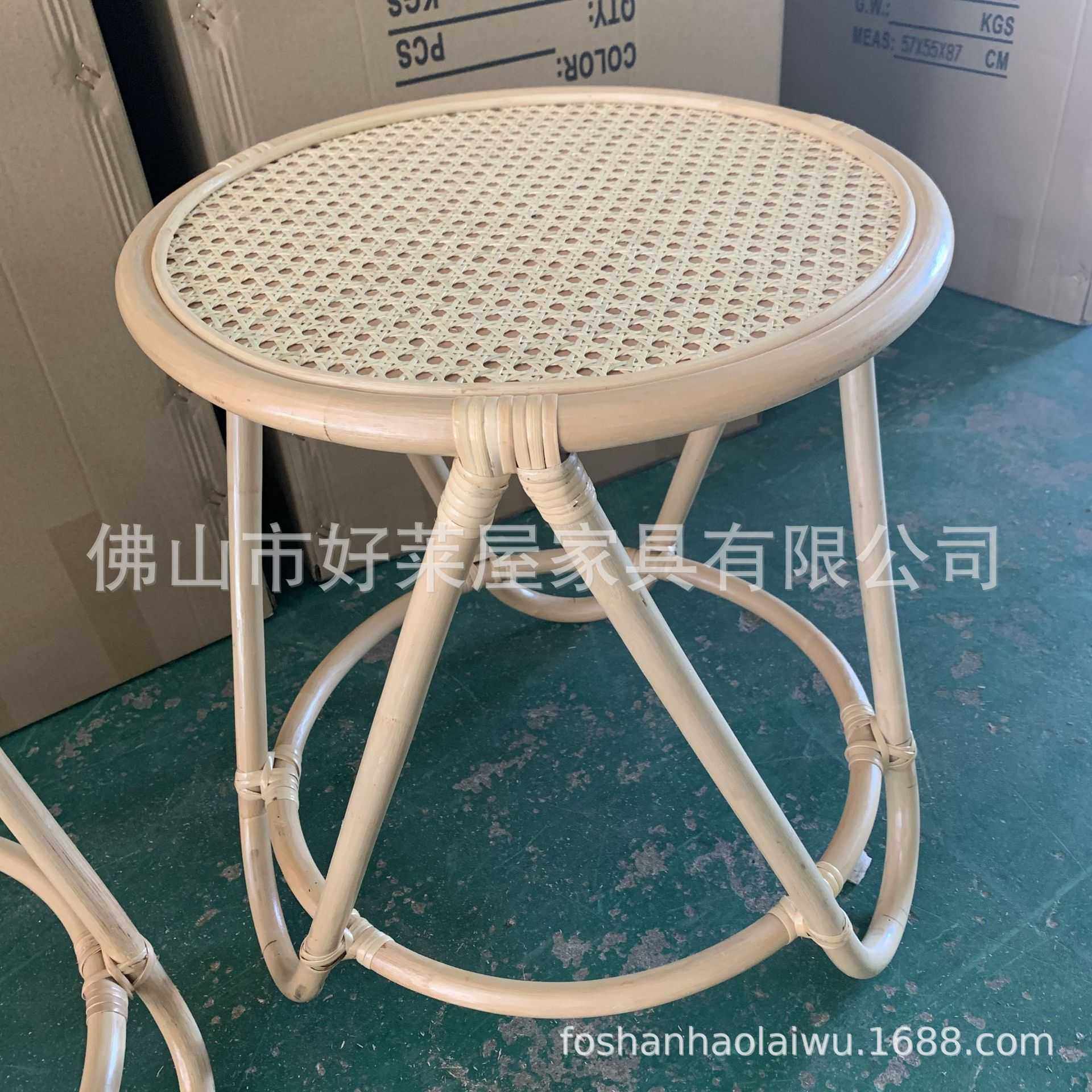 新款直销藤编小茶几圆形小边几民宿长桌置物圆几桌椅藤编屏风日式,住宅家具,阳台椅,淘宝优惠券,粉丝福利购,淘宝优惠卷