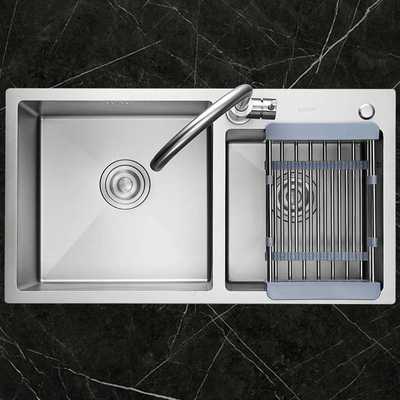 新款直销SUS304加厚手工水槽7843不锈钢洗菜盆双槽厨房用具洗菜池