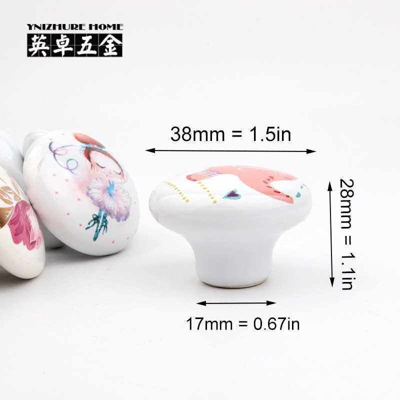 新款直销卡通印花手绘陶瓷可爱抽屉拉手橱柜门外贸衣柜榻榻米暗格,基础建材,小拉手,淘宝优惠券,粉丝福利购,淘宝优惠卷