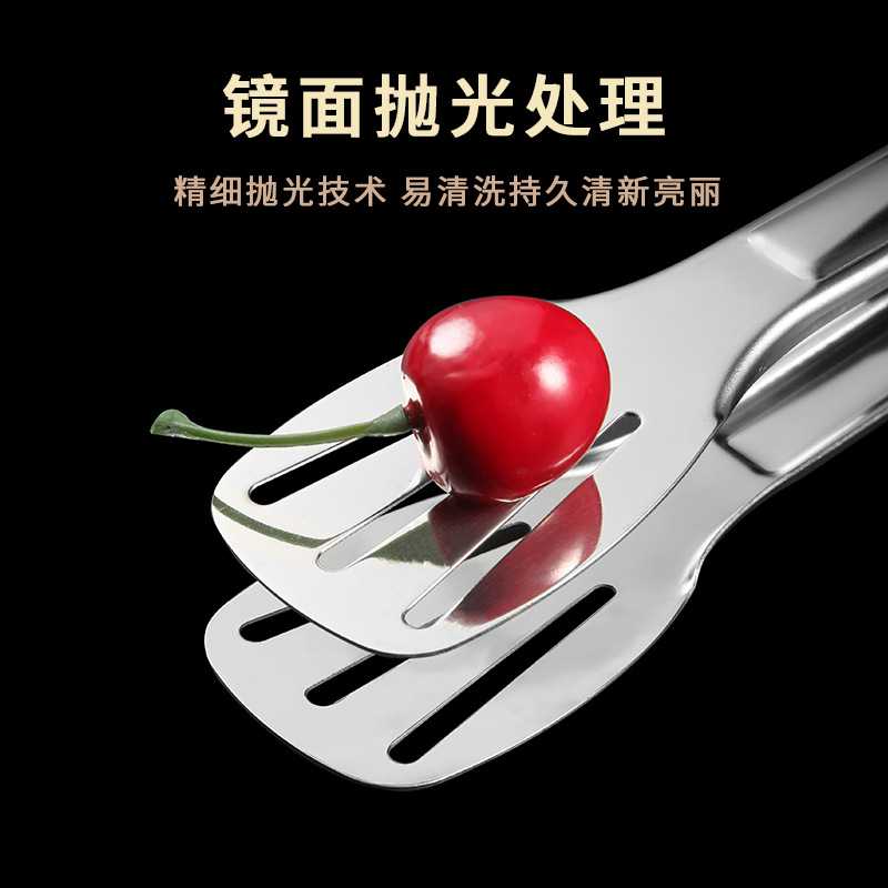 新款直销GDAY加厚面包夹不锈钢食品夹家用厨房油炸牛排馒头面包食