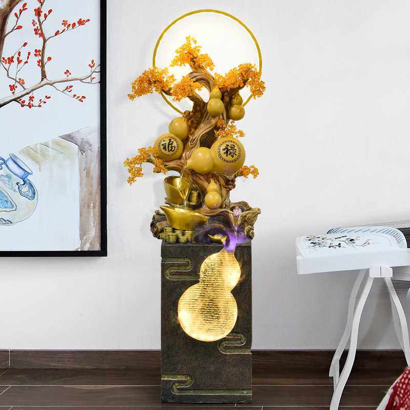 新款直销中式葫芦假山流水喷泉摆件客厅玄关店铺开业新居乔迁送礼,家居饰品,流水摆件,淘宝优惠券,粉丝福利购,淘宝优惠卷