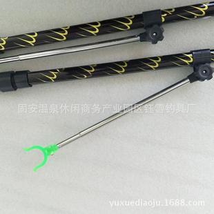 新款直销铝合金钓鱼支架 地插炮台架 三节钓鱼支撑架渔具用品