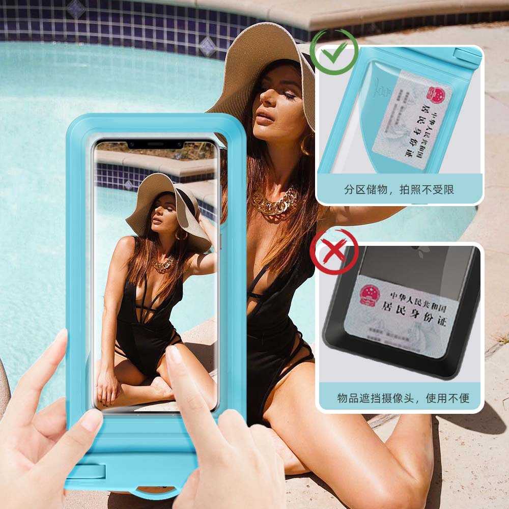 新款直销2023新款卡包手机防水套透明游泳防水包大尺寸手机防水袋