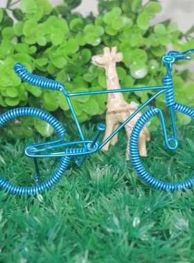 新款直销创意摆摊货源手工自行车模型摆件铝线工艺品