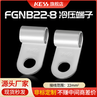 FGNB系列铜鼻子压线接线端子铜接头线耳线接头开口铜鼻冷压端子