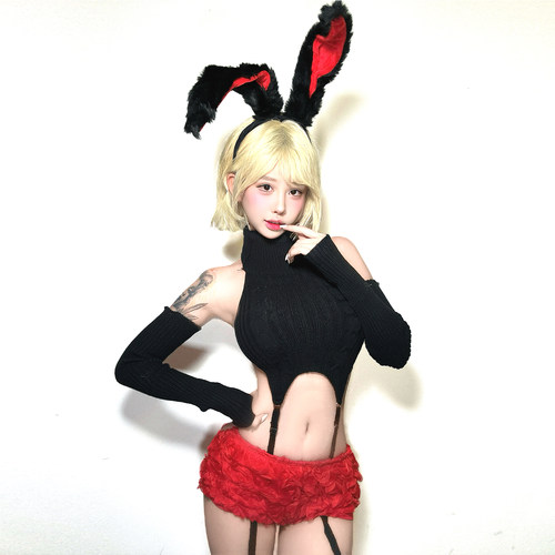夜场酒吧DS兔耳性感演出服