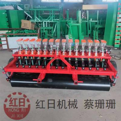蔬菜播种机6-18行小麦播种机四轮旱稻谷子油菜播种施肥一体机