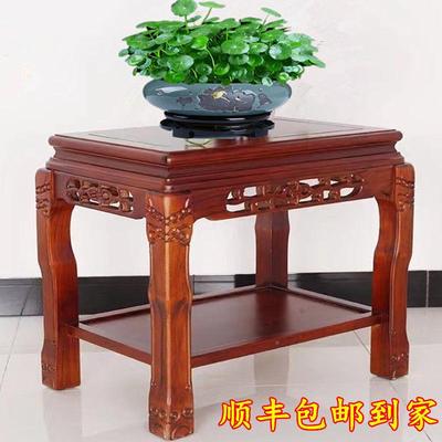 超承桌重实木盆架鱼缸架景奇IVQ石底座花架茶几边电话摆件置桌物