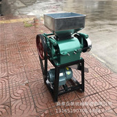家用小型豆扁压扁机豆类农作物粮食挤扁机拉丝对辊式 挤扁机厂家
