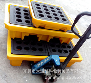 供应胶水厂周转防漏叉车盛漏塑胶托盘 渗漏卡板 专用供应化工厂