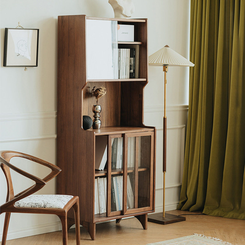 北美黑胡桃木实木书柜现代简约樱桃木原木客厅多功能储物展示书柜,电子元器件市场,电线扎带/束线带,淘宝优惠券,粉丝福利购,淘宝优惠卷