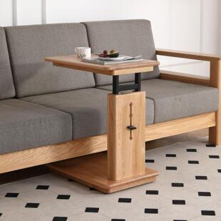 2026纯实木豆荚升降桌可移动小书桌电脑桌沙发边几可折叠简约家用