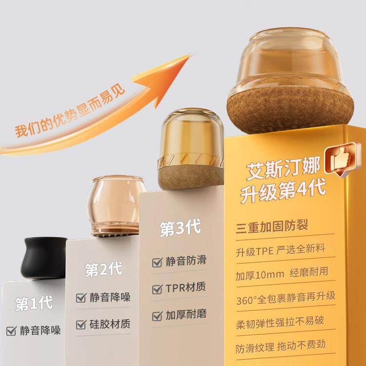 静音椅子脚套凳子耐磨硅胶桌腿桌椅脚垫家具餐椅桌子腿桌脚保护套,收纳整理,理线器/集线器/绕线器,淘宝优惠券,粉丝福利购,淘宝优惠卷