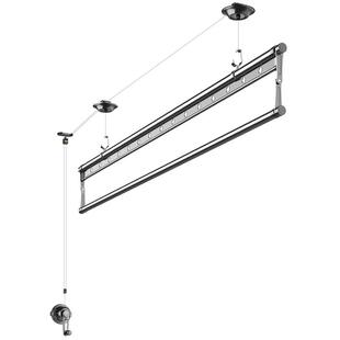 金夫人单杆手摇晾衣架家用阳台升降晾衣杆手动顶装晒衣架凉衣