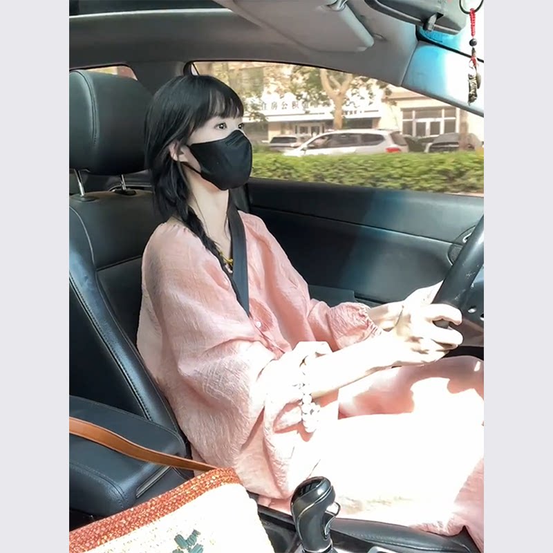 今年流行漂亮高端精致粉色亚麻连衣裙子长裙套装2024夏季新款女装