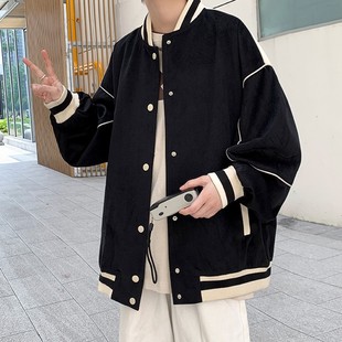 棒球服外套男潮牌秋冬季 夹克男休闲上衣 2025新款 痞帅潮流宽松大码