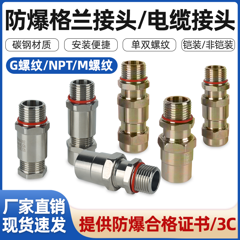 防爆格兰头BDM-BN各种规格样式防爆填料函3寸4寸铠装电缆夹紧接头