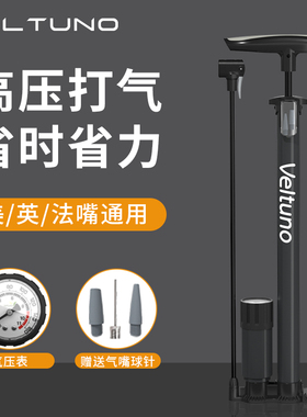 Veltuno自行车打气筒高压160PSI山地公路车通用汽车高压充气泵