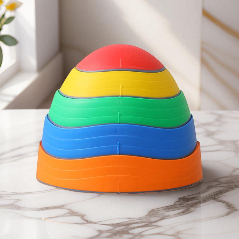 过河石儿童玩具2岁感统平衡桥堆叠踩脚踏石防滑踩踏感官训练桥石