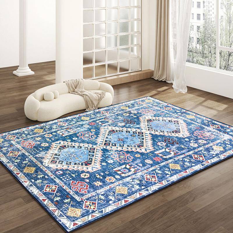 细纱绒地毯可机洗地毯床边卧室家用防滑大面积书房玄关地垫全铺