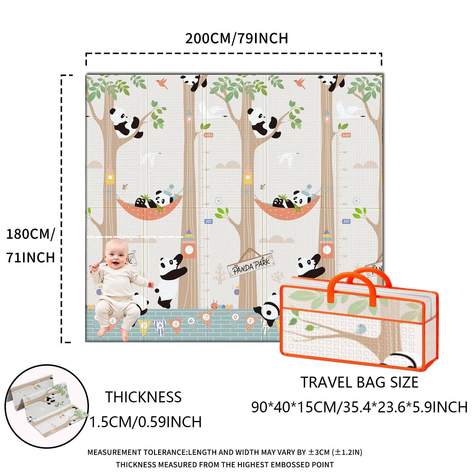 折叠XPE爬爬垫宝宝爬行垫加厚家用婴儿客厅防水防摔儿童泡沫地垫