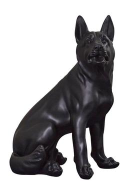 创意落地摆件大狗动物模型家居客厅仿真狼狗雕塑大型光滑德牧摆件