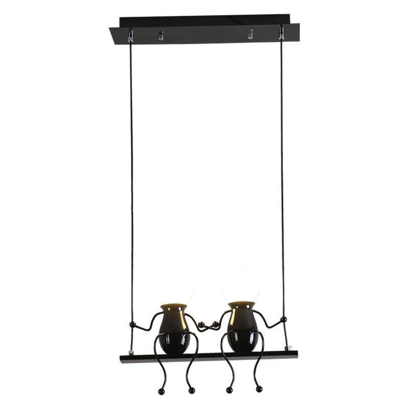 货源北欧现代简约铁艺吊灯创意个性走廊书房餐厅灯小人儿童灯,家装灯饰光源,智能吊灯,淘宝优惠券,粉丝福利购,淘宝优惠卷