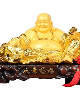 弥勒佛摆件办公室办公桌面客厅新中式开业礼品招财装饰礼物工艺品