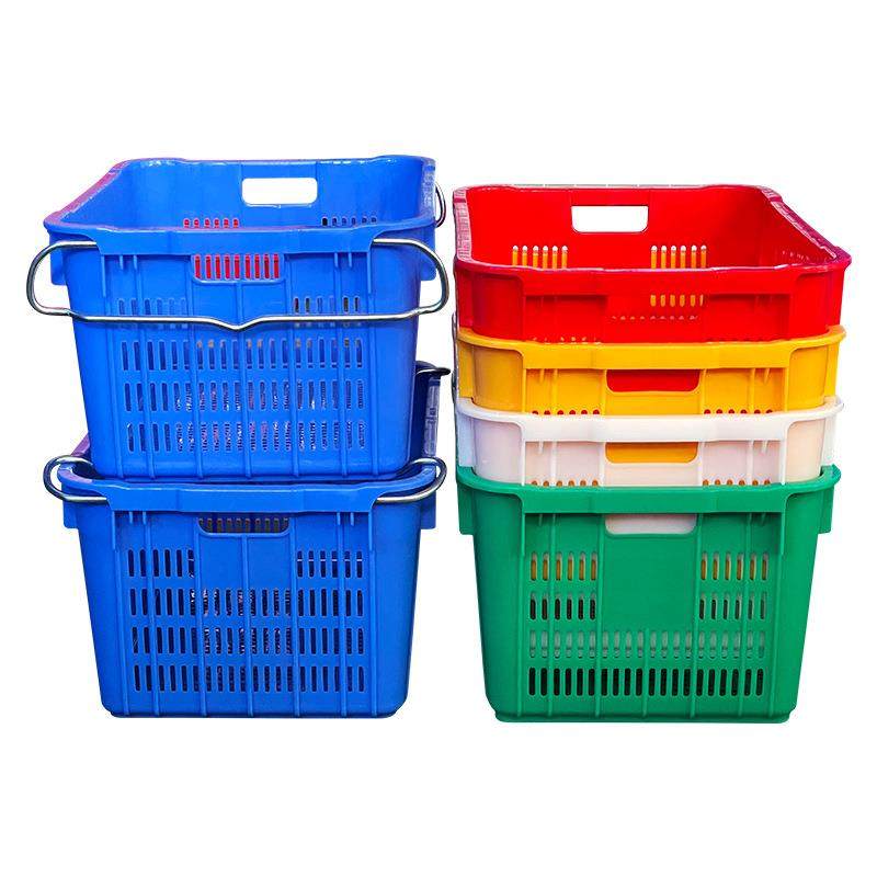 塑料筐水果蔬菜长方形镂空卖菜熟胶筐周转筐收纳箱食品箱服装胶框,收纳整理,脏衣篮,淘宝优惠券,粉丝福利购,淘宝优惠卷