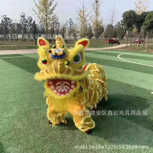 舞狮道具南狮舞狮子双人舞狮醒狮北狮狮头舞狮子灯光狮发光狮子
