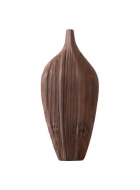 中古风组合花瓶摆件禅意实木桌面干花瓶侘寂风客厅插花民宿装饰品